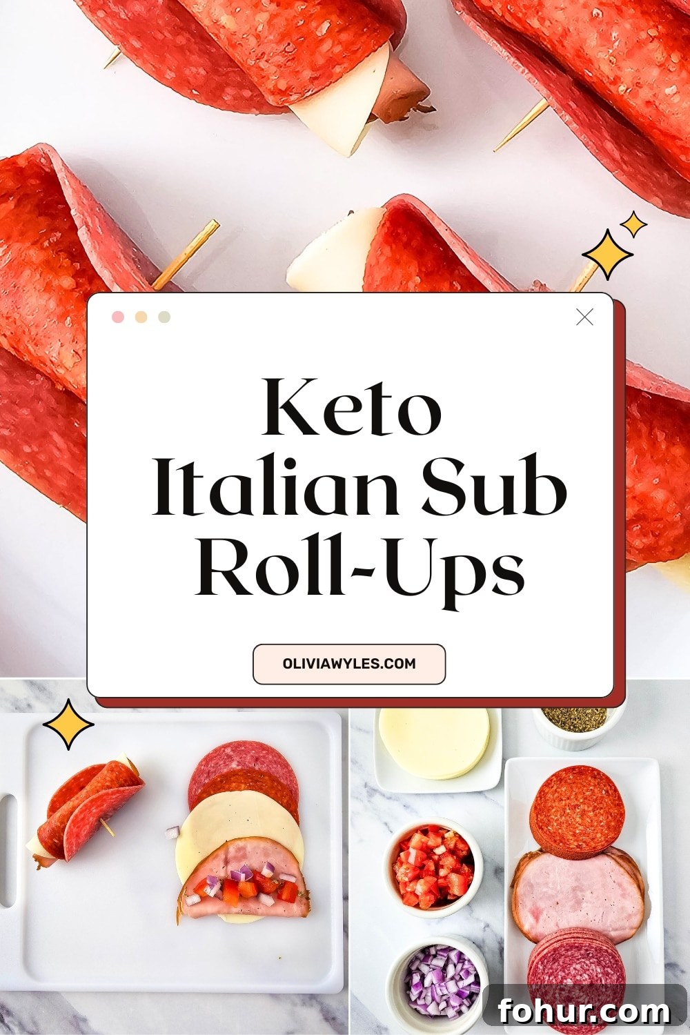 Keto Italian Sub Roll Ups Recipe 9 Pinterest Image for Keto Italian Sub Roll-Ups