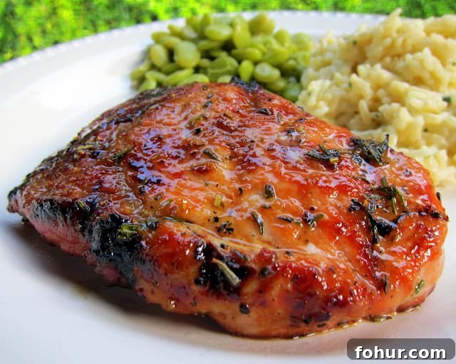 Honey Rosemary Grilled Pork Chops