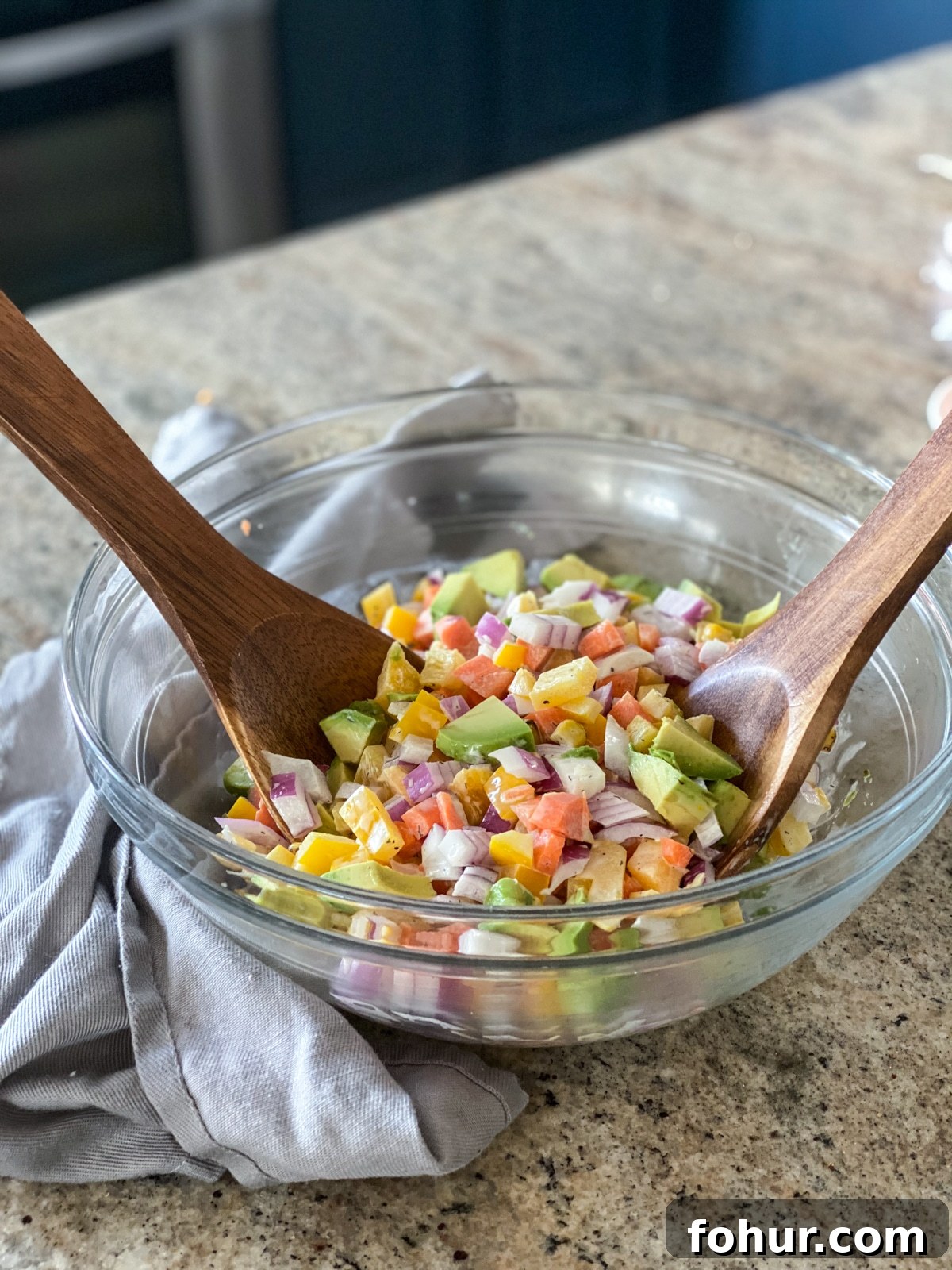 Salad served at a BBQ or taco night