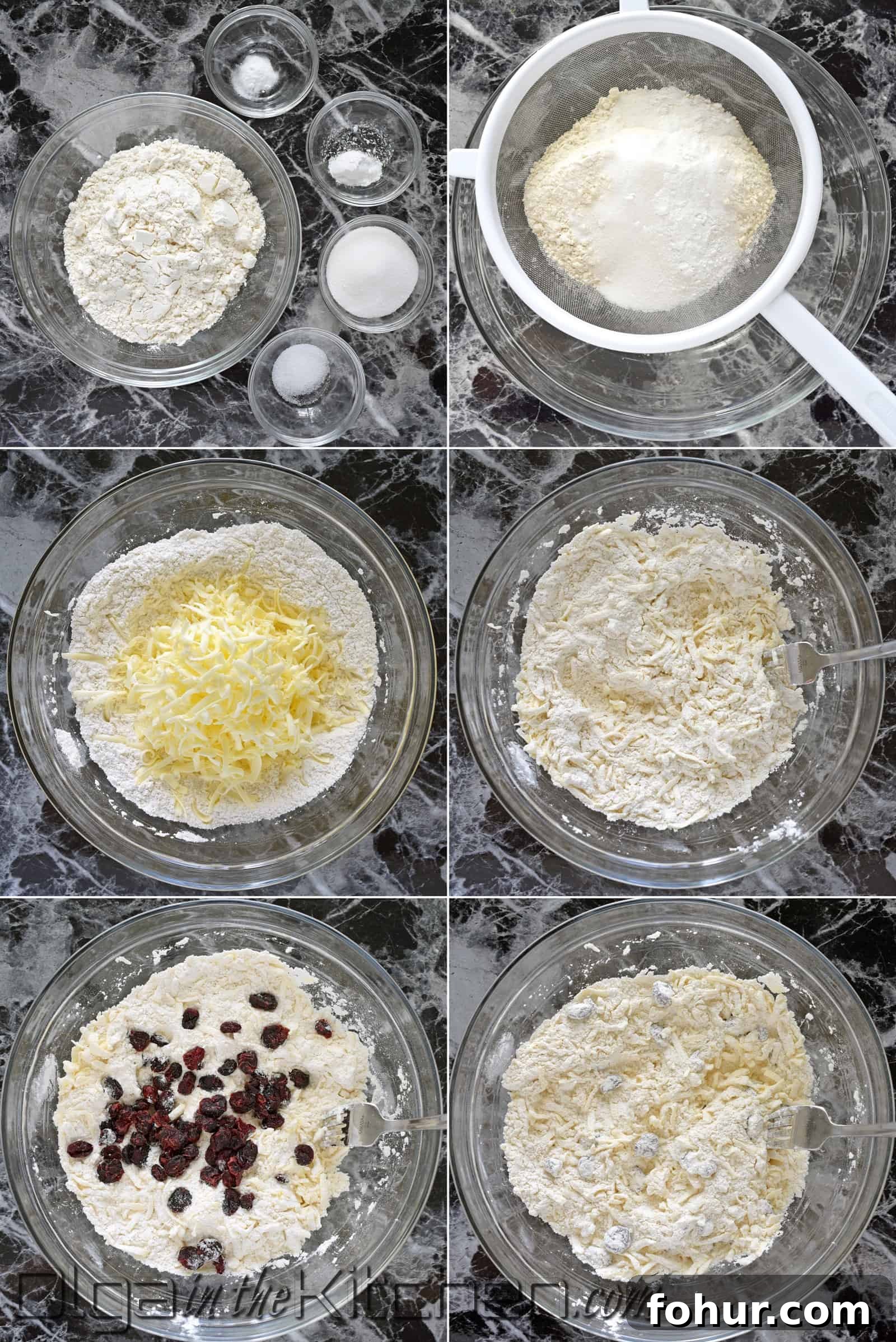 Flaky Homemade Cranberry Scones Recipe 5 Mixing scone dough
