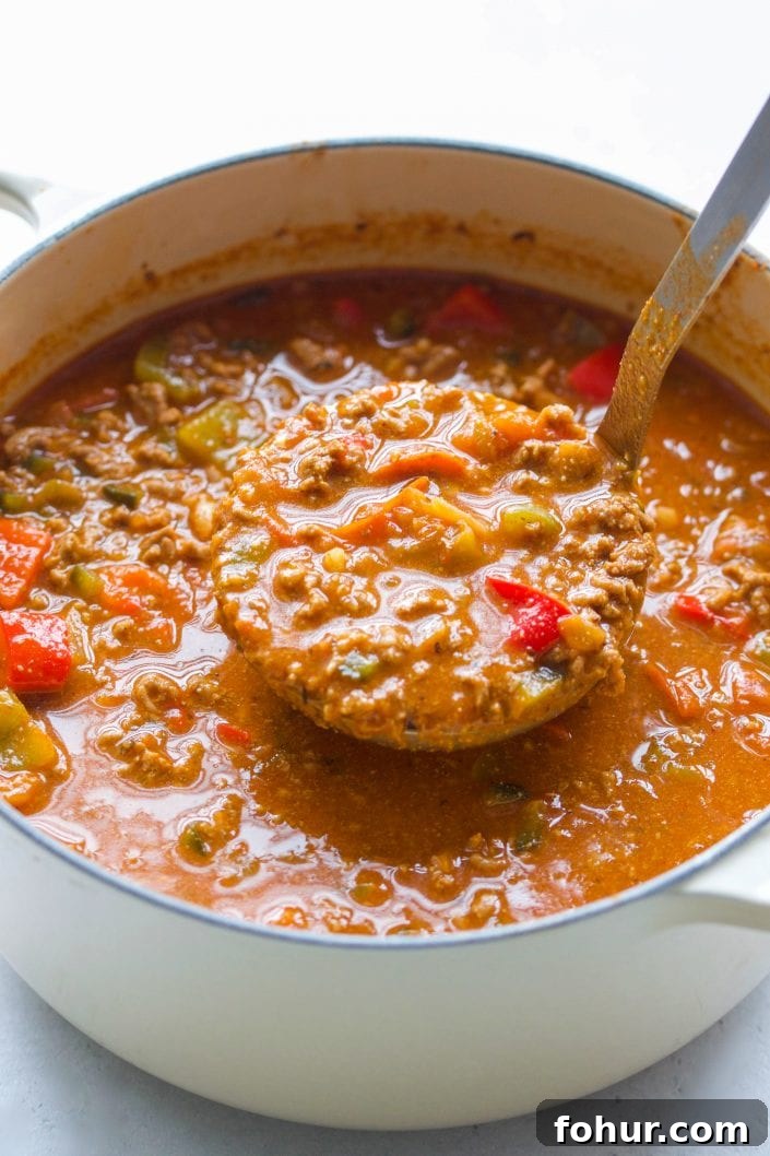 Beef Taco Soup | Every Last Bite Beef Taco Soup