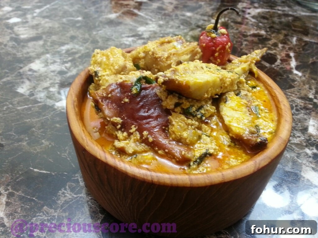 Ogbono and Egusi Soup Recipe: Classic Nigerian Soup 4 Ogbono soup served