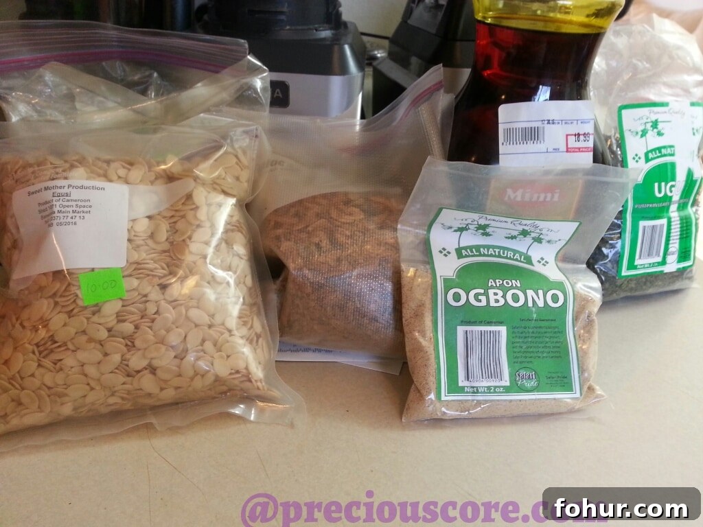 Ogbono and Egusi Soup Recipe: Classic Nigerian Soup 5 Ingredients for Ogbono and Egusi soup