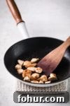 Creamy Low-Carb Keto Carbonara Pasta Recipe 6 chicken in frying pan