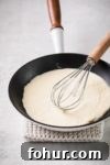 Creamy Low-Carb Keto Carbonara Pasta Recipe 8 cream in a pan