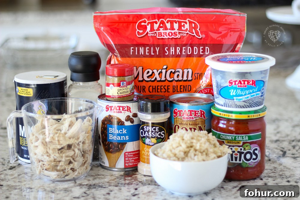 30 Minute Mexican Chicken and Rice Dinner ingredients