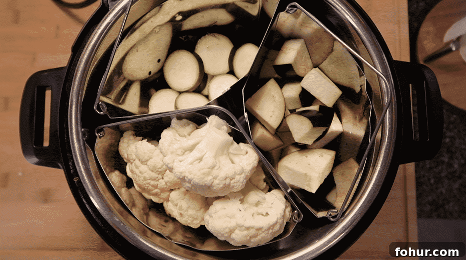 Instant Pot Steamed Vegetables: Tender, Crisp in Minutes 6 Vegetables in inserts