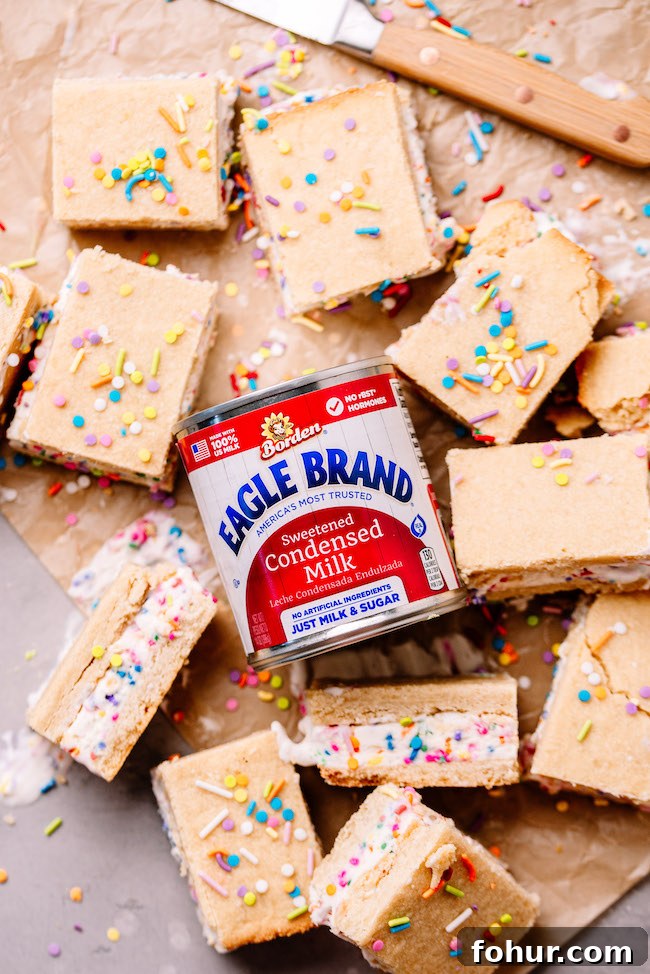 Funfetti Sugar Cookie Ice Cream Sandwiches Recipe 3 spreading funfetti ice cream in pan
