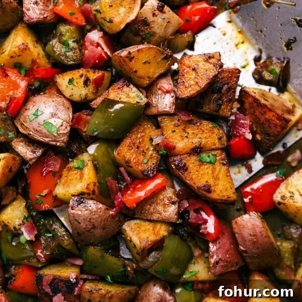 Potatoes and bacon one pan