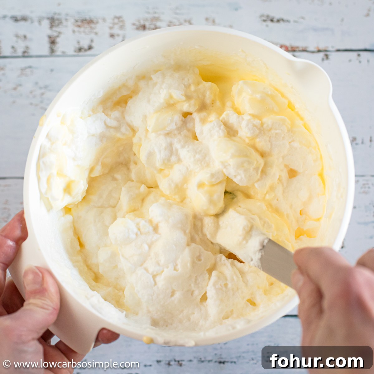 Carnivore Pannukakku: Finnish Oven Pancake 7 Stirring with a Spatula | Low-Carb, So Simple