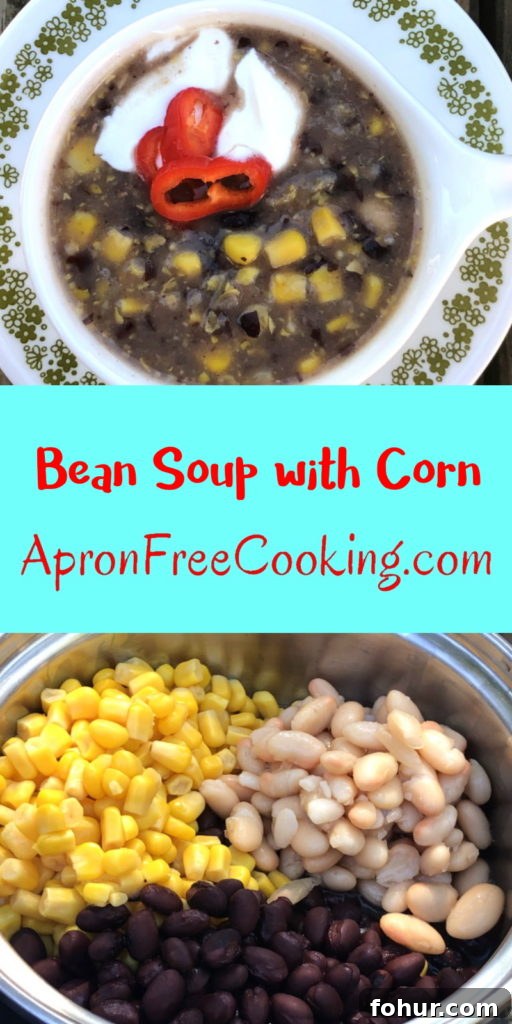 Hearty Corn and Bean Soup Recipe 2 Bean soup with corn pin