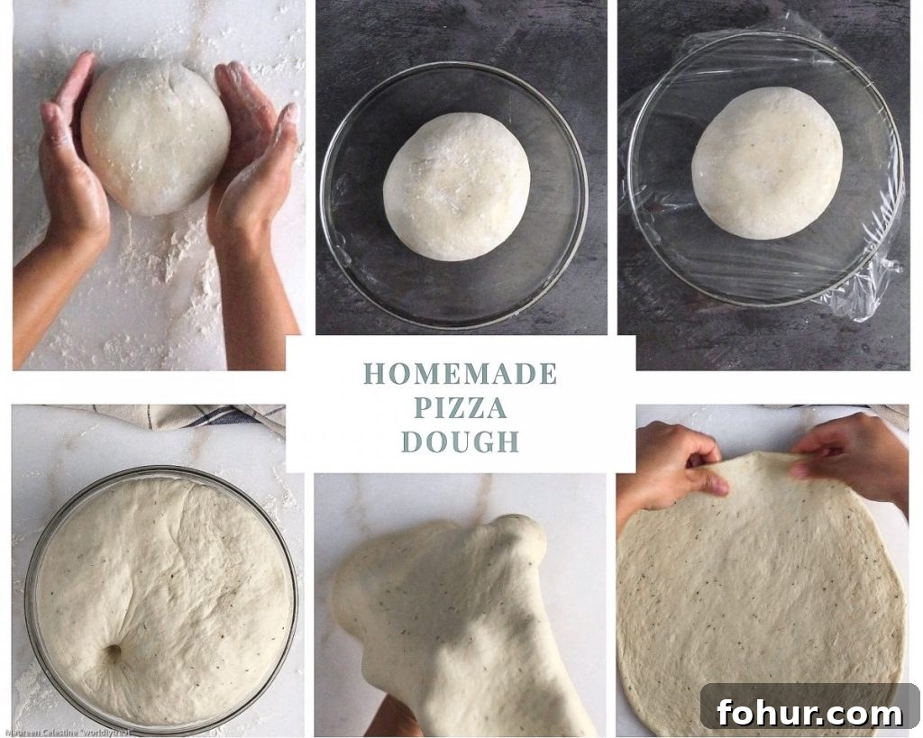 Authentic Anchovy Pizza Recipe with Garlic and Capers 4 Process of making pizza dough