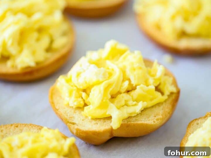 Breakfast Bagel Recipe with Egg, Bacon & Melted Cheese 4 Bagel topped with egg.