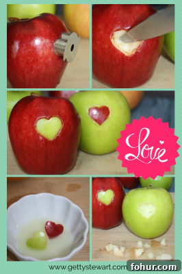 Heart-Shaped Apple Slices: How to Cut Apples into Hearts 3 Apple Hearts