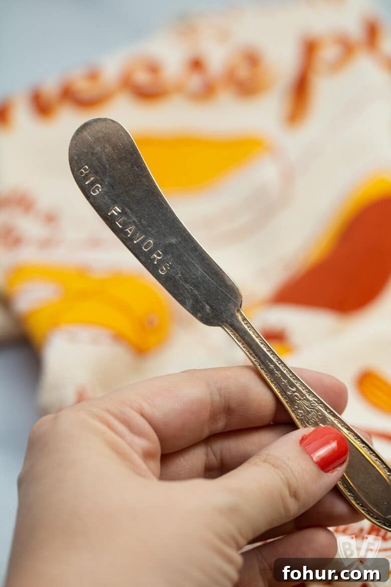 Shop Small Holiday Gift Guide 2020: Big Flavors, Part 2 6 Hand stamped vintage silverplate knife from from Bliss Co-op.