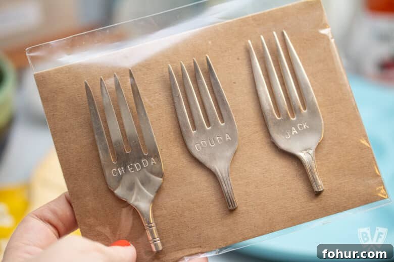 Shop Small Holiday Gift Guide 2020: Big Flavors, Part 2 7 Set of 3 cheese marker forks that say "chedda" "gouda" and "jack" from Bliss Co-op.