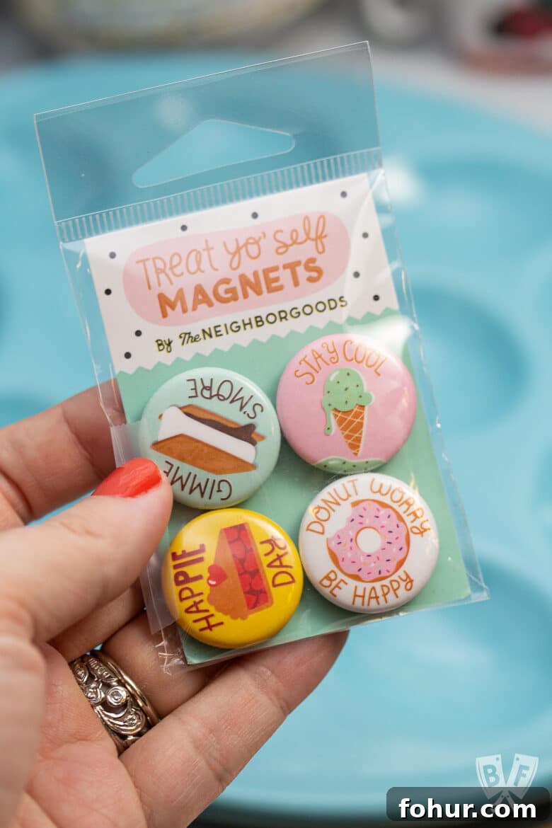Shop Small Holiday Gift Guide 2020: Big Flavors, Part 2 8 Assorted food-themed magnets with dessert illustrations from Bliss Co-op.