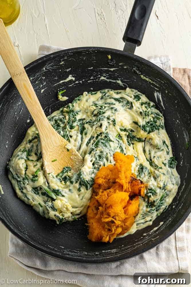 Keto Stuffed Butternut Squash with Four Cheeses 11 Keto Four Cheese Stuffed Butternut Squash