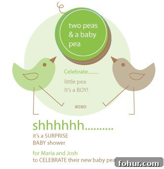 Pasta Salad with Balsamic Basil Vinaigrette Baby Shower announcement