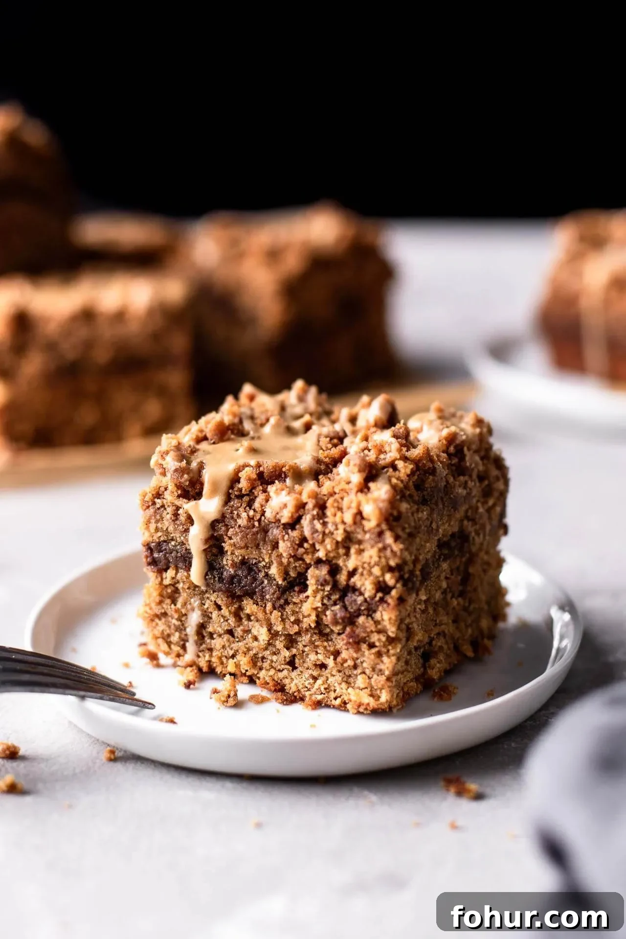 actual coffee coffee cake slice in plate (1)