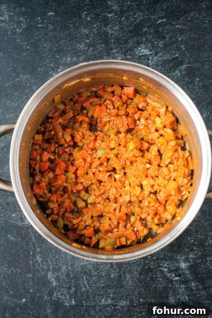 Curried Carrot and Lentil Soup Recipe 6 Veggies sautéed with yellow curry powder.