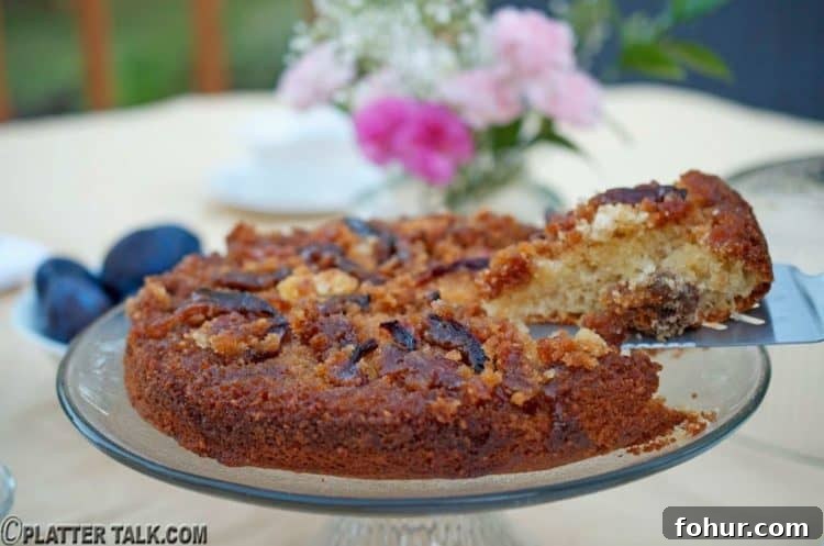A piece of cake being served.