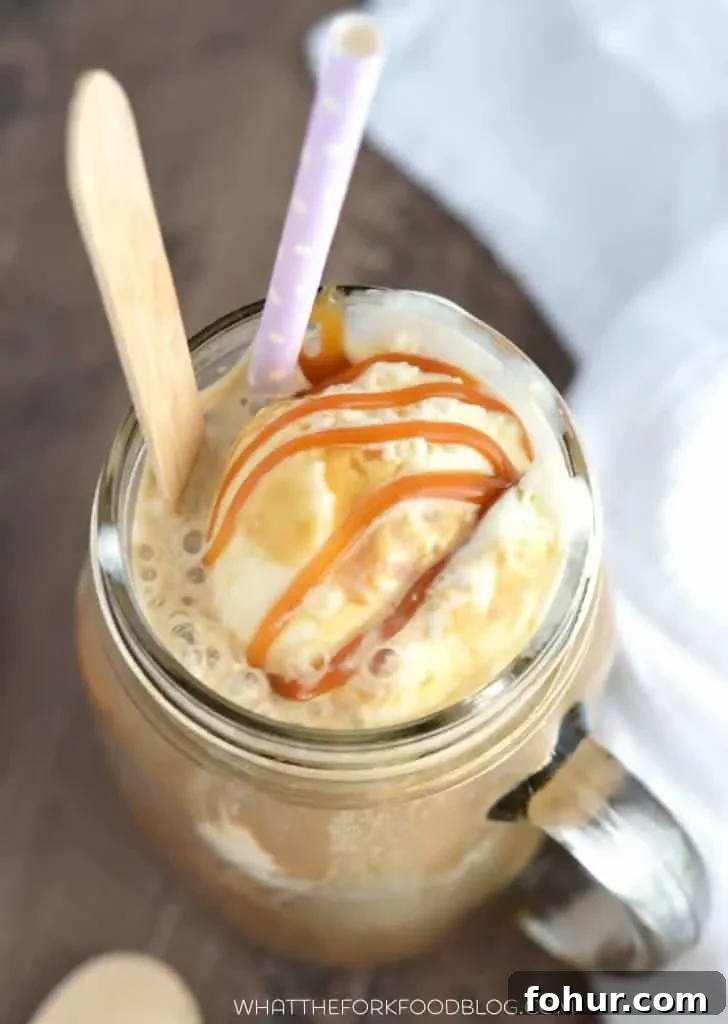 How to Make a Caramel Macchiato Float 6 Caramel Macchiato Float with drizzle
