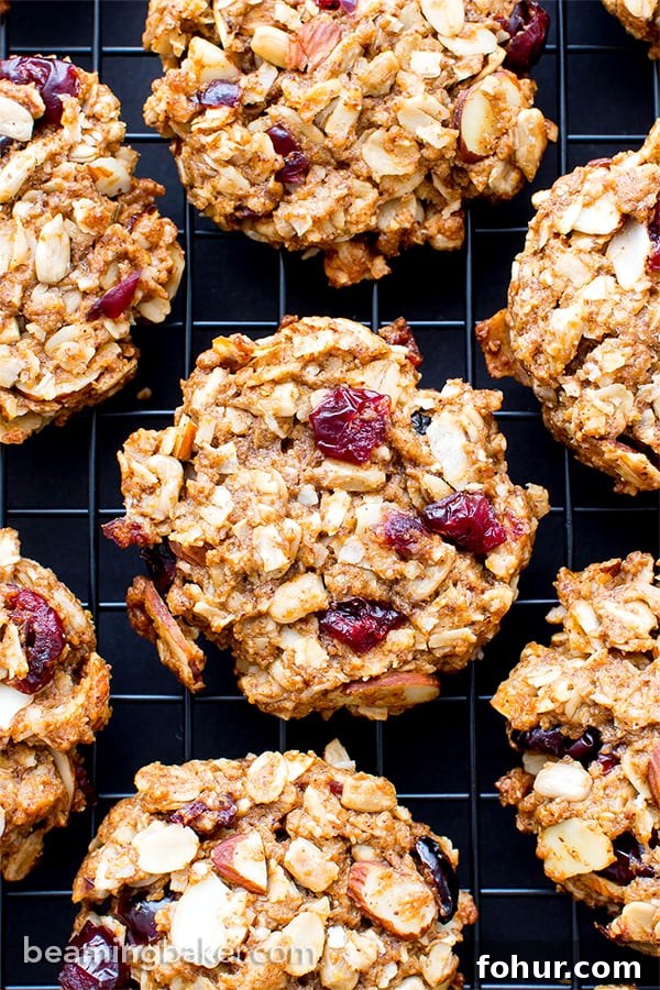 Gluten-Free Trail Mix Cookies: Vegan and Dairy-Free 3 Gluten Free Trail Mix Cookies (V+GF): an easy recipe for chewy and satisfying protein-packed trail mix cookies, full of fruits, seeds and nuts. #Vegan #GlutenFree #DairyFree | BeamingBaker.com