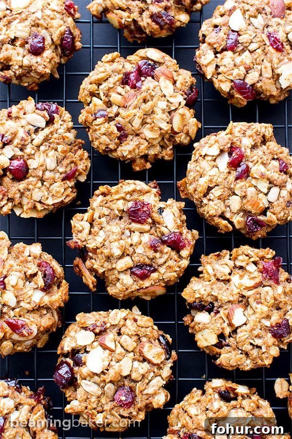 Gluten-Free Trail Mix Cookies: Vegan and Dairy-Free 5 Gluten Free Trail Mix Cookies (V+GF): an easy recipe for chewy and satisfying protein-packed trail mix cookies, full of fruits, seeds and nuts. #Vegan #GlutenFree #DairyFree | BeamingBaker.com