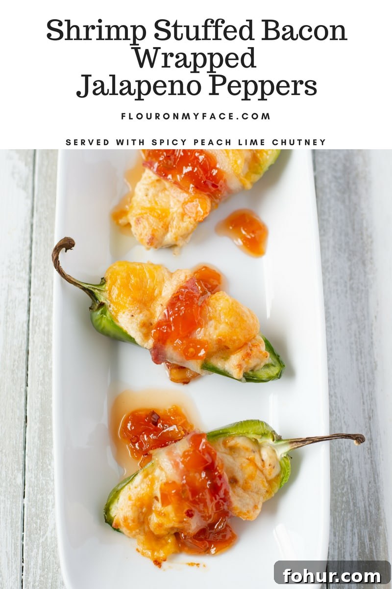 February Seasonal Produce: What Is Fresh Now 12 Serve Shrimp Stuffed Bacon Wrapped Jalapeno Peppers with homemade Spicy Peach Lime Chutney