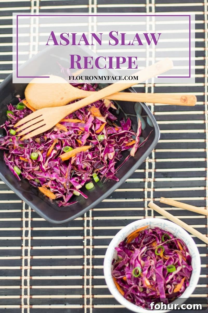 February Seasonal Produce: What Is Fresh Now 5 Asian Slaw recipe a perfect side dish for all your favorite Asian recipes via flouronmyface.com