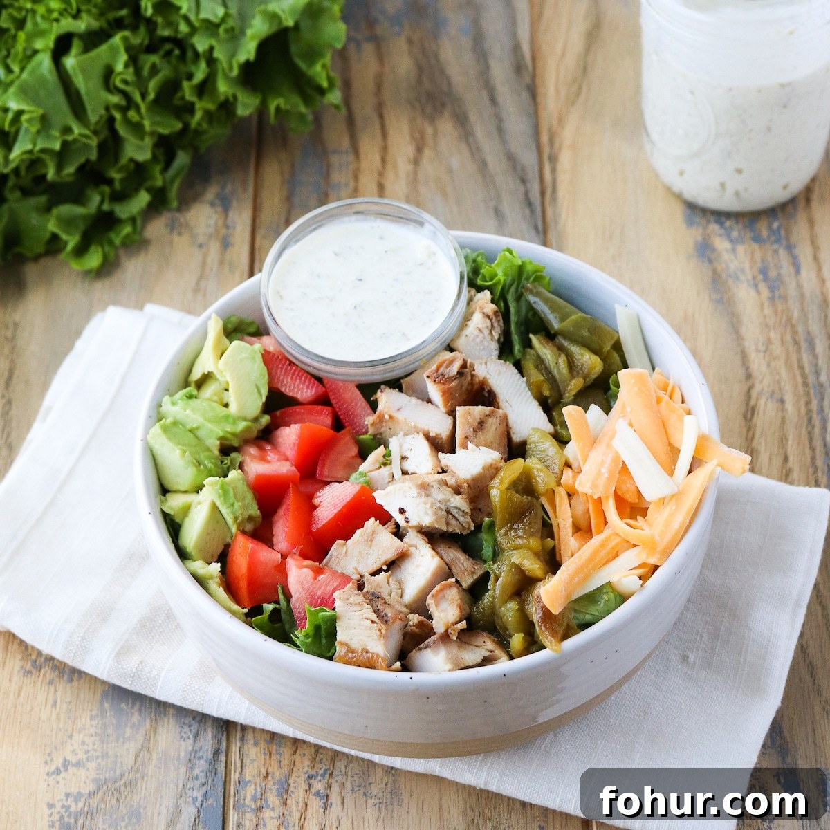 Southwest Grilled Chicken Salad with Green Chiles 2 bowl of southwest grilled chicken salad with green chiles