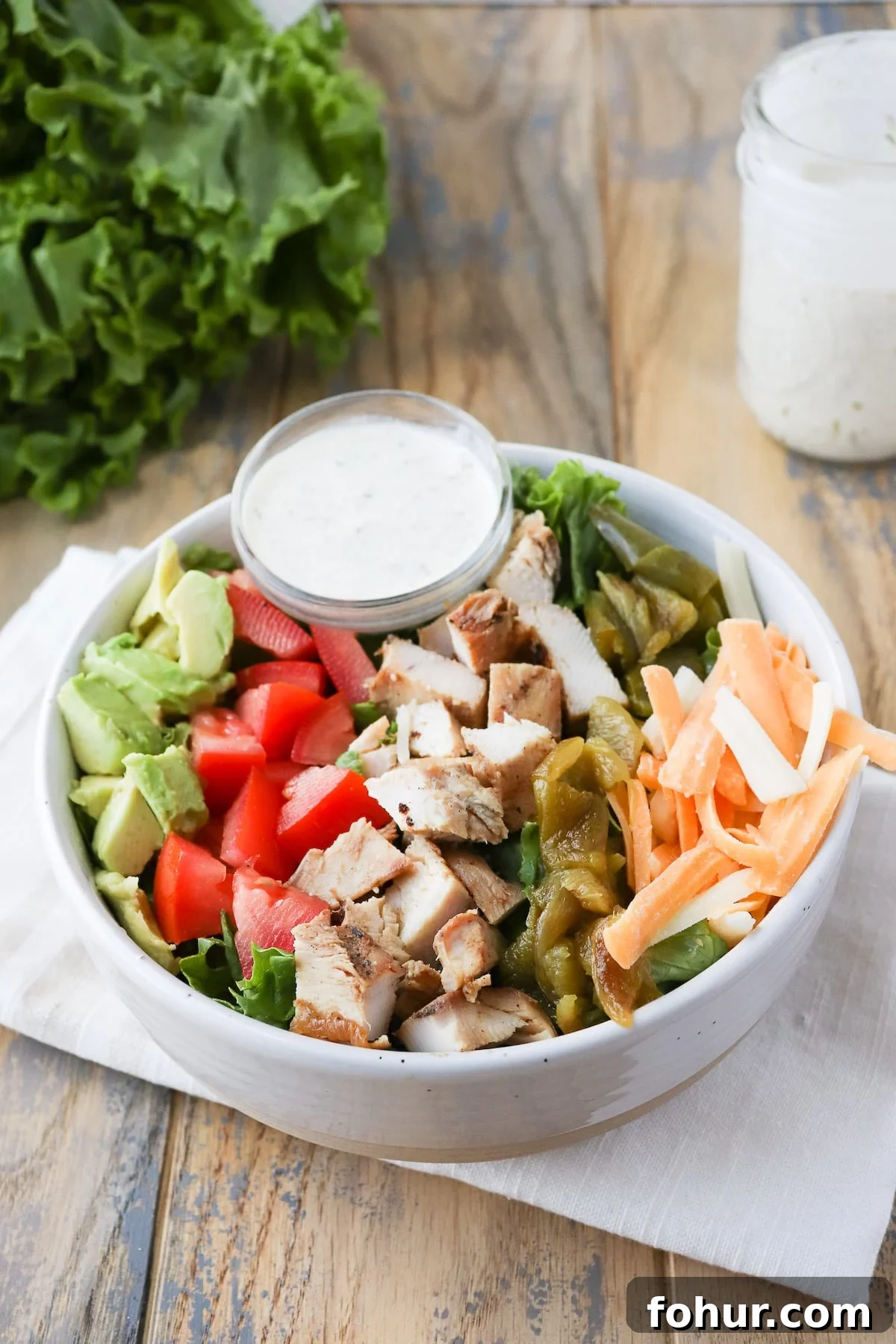 Southwest Grilled Chicken Salad with Green Chiles 6 finished southwest grilled chicken and green chile salad