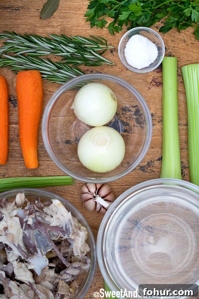 How to Make Homemade Chicken Stock from Scratch 2 Picture of chicken stock ingredients.