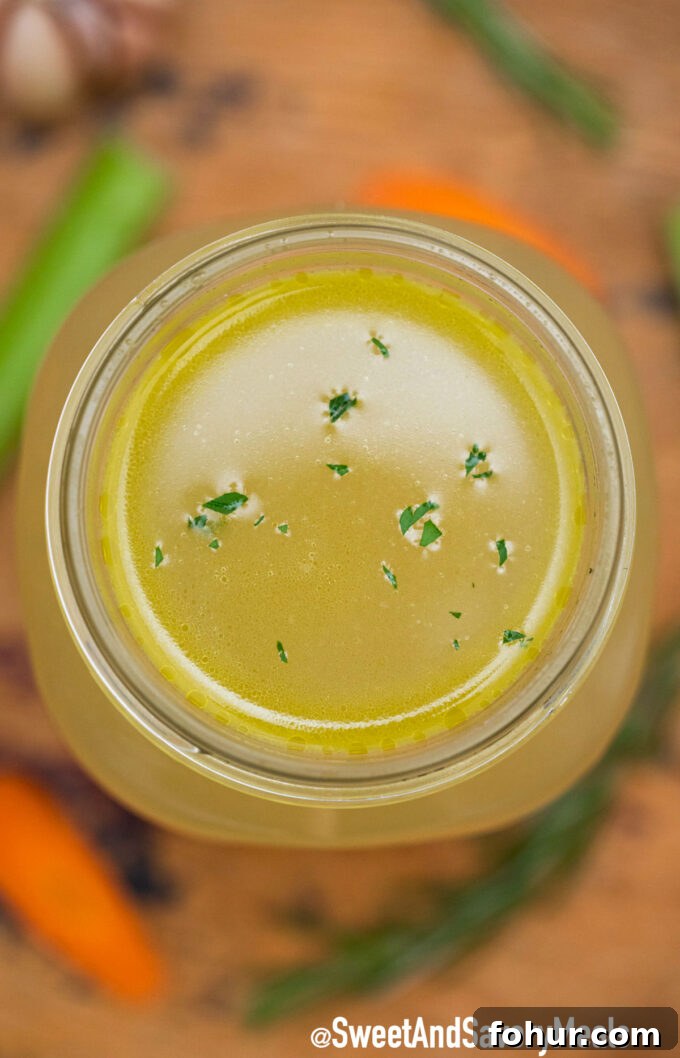 How to Make Homemade Chicken Stock from Scratch 6 Image of homemade chicken stock.