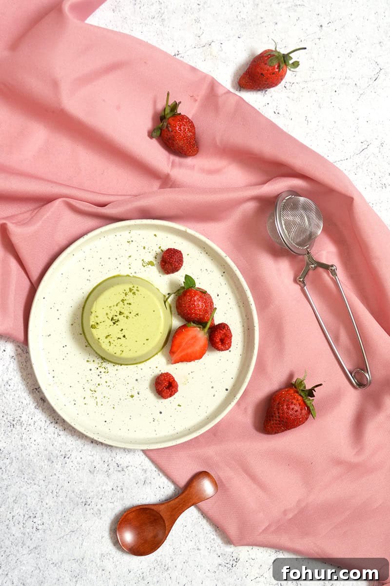 Creamy Matcha Panna Cotta Recipe 2 matcha panna cotta