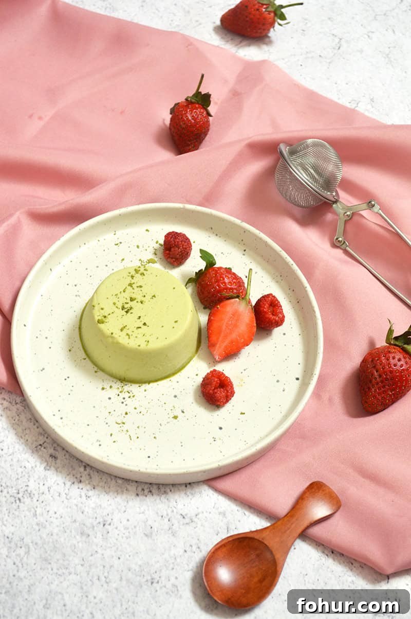 matcha panna cotta