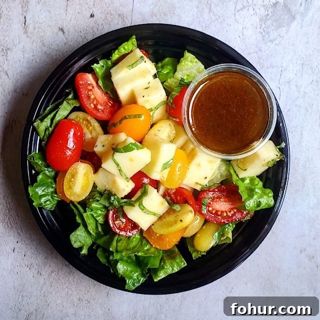 Tomato basil mozzarella salad