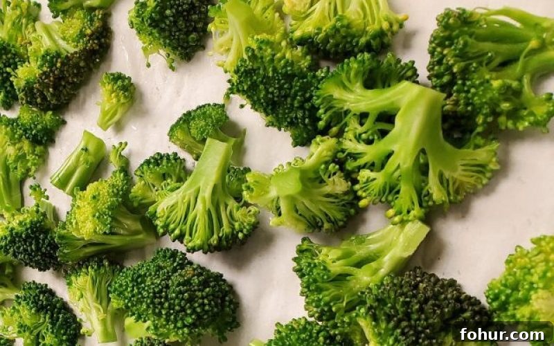 Blanched broccoli