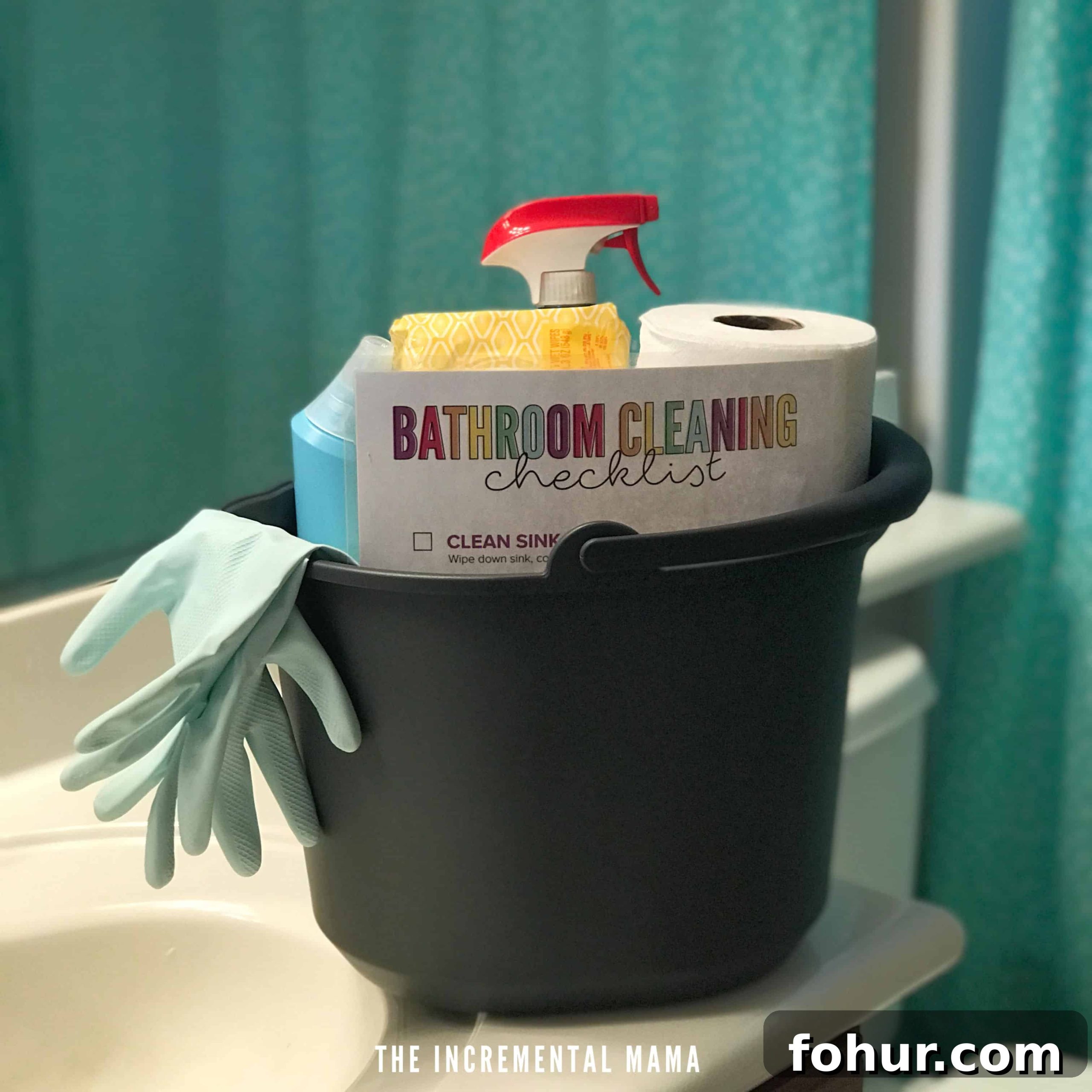 DIY Bathroom Cleaning Kit for Kids: What to Pack 3 bathroom cleaning kit for kids with printable checklist