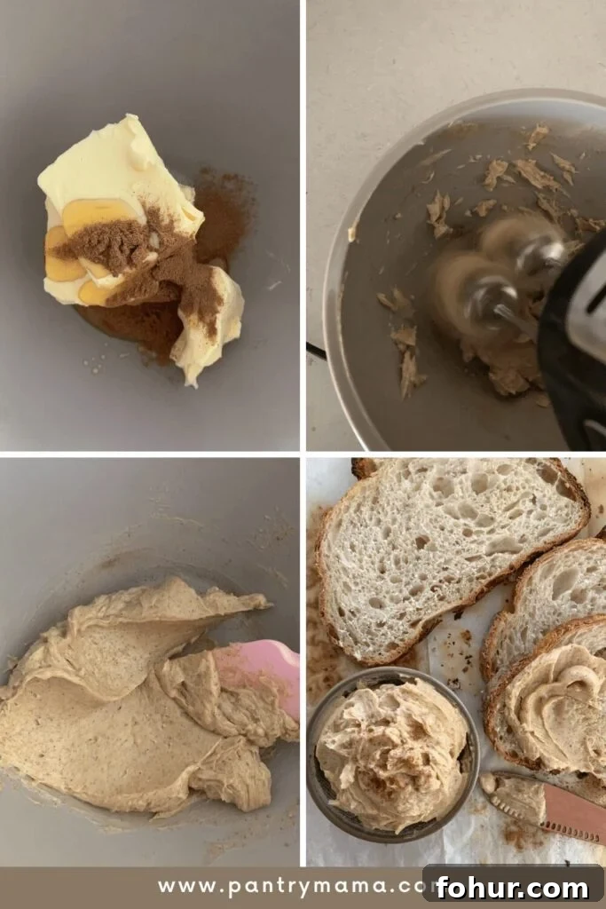 Honey Cinnamon Whipped Butter Recipe for Toasts and Pancakes 2 img 5592 2