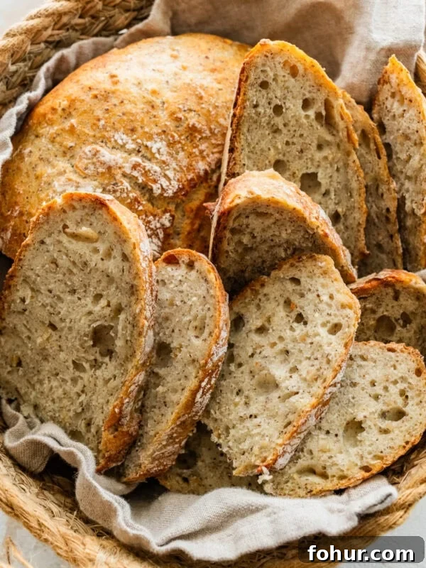 Oven Baked Italian Sausage Recipe with Peppers and Onions 9 A basket of crusty Italian bread recipe made without any kneading.