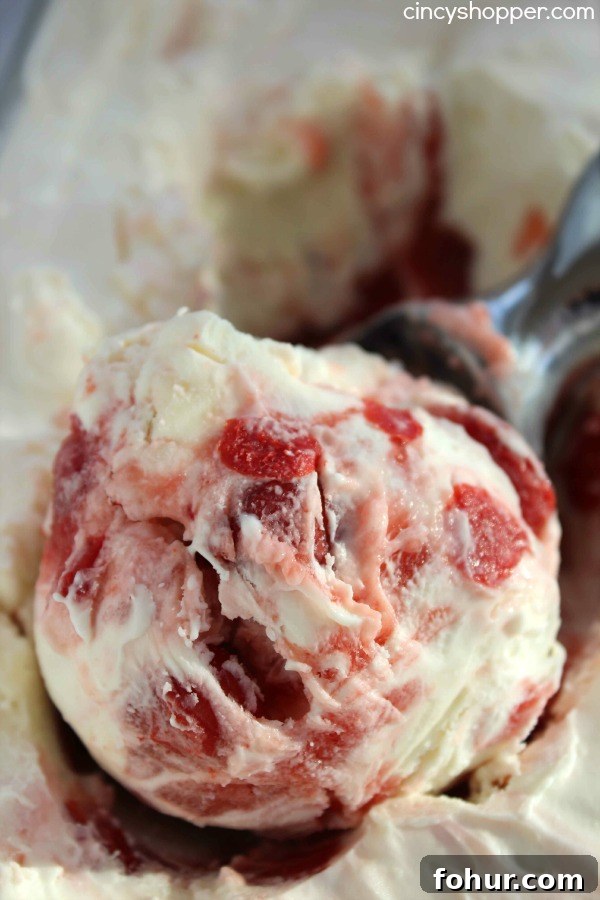 No-Churn Cherry Cheesecake Ice Cream Recipe 2 No Churn Cherry Cheesecake Ice Cream- Simple homemade cheesecake ice cream loaded with lots of cherries. So easy!