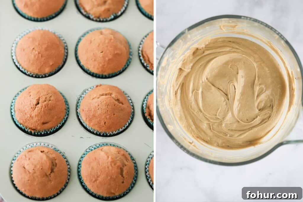 Root Beer Float Cupcakes with Vanilla Cream Frosting 3 How to make root beer cupcakes and root beer float buttercream.
