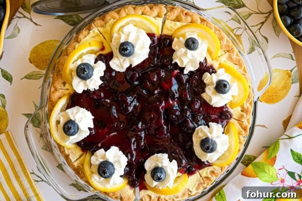 Lemon Blueberry Cheesecake Pie