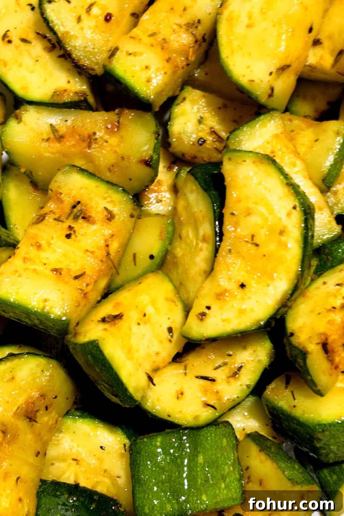 Crispy Air Fryer Zucchini Recipe 2 zucchini in the air fryer finished close up picture