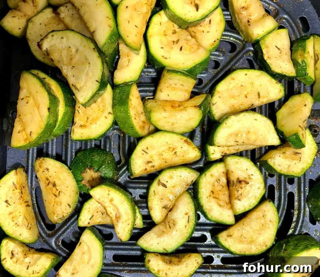 Crispy Air Fryer Zucchini Recipe 7 zucchini cooked in air fryer basket