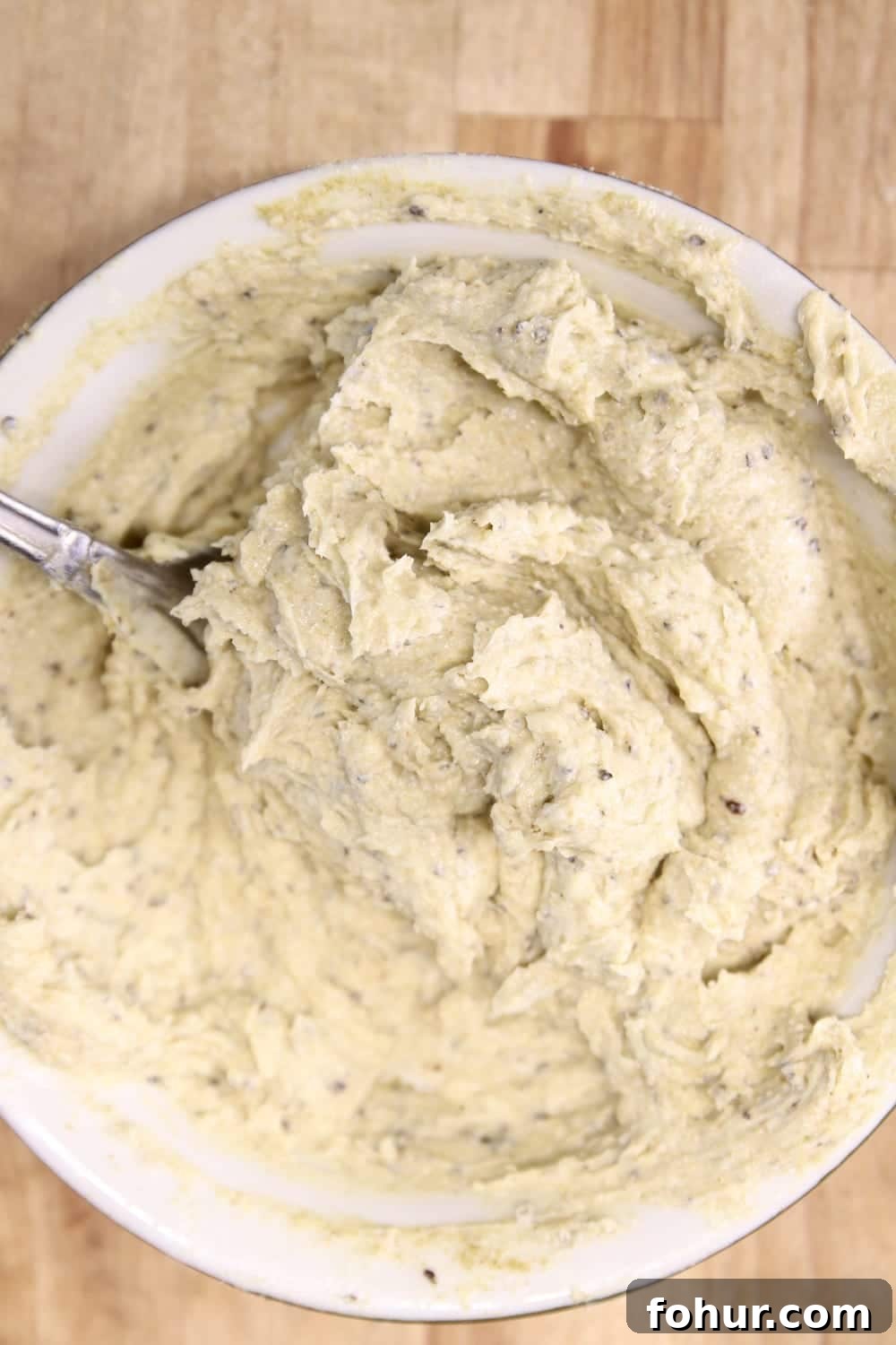 Chile butter in a bowl for grilled steaks
