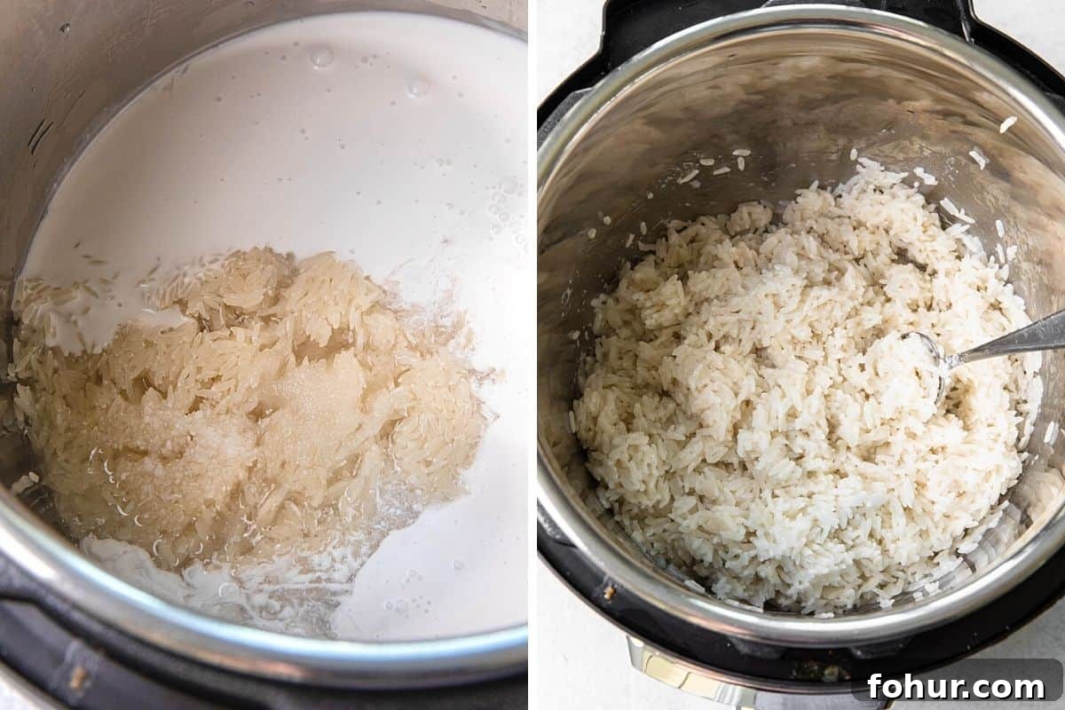 Instant Pot Coconut Jasmine Rice Recipe 4 cooking rice in an instant pot