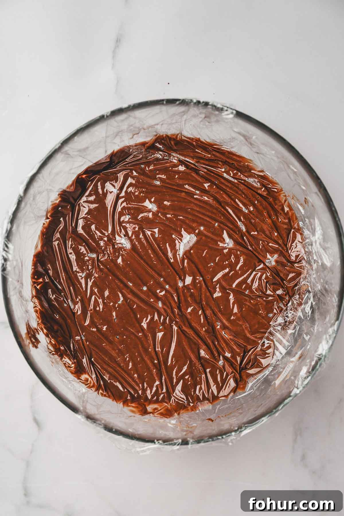 Silky Chocolate Cremeux Recipe (Chocolate Custard) 12 Bowl with chocolate crémeux